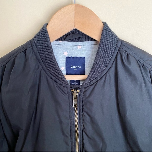 GAP 10-11Y Girls’ Bomber Jacket, Black - Picture 2 of 6